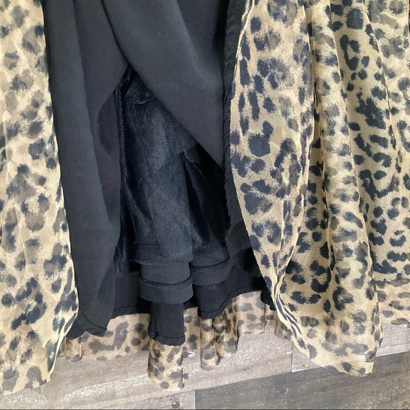 Torrid Leopard Print Mesh Tulle Mini Skirt - Picture 4 of 14